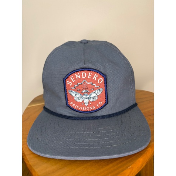 Sendero Provisions Co. Other - Sendero Provisions Co Patch Hat Mens Blue Canvas Moth Patch Rope Snapback Cap